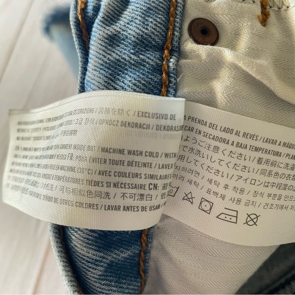 EUC Abercrombie & Fitch High Rise Mom Shorts Women’s 25 Blue Light Wash Stretch - Picture 14 of 14